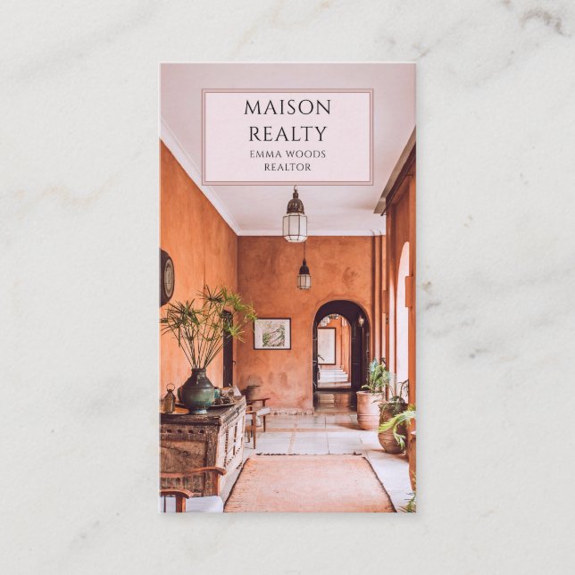 Modern Realtor Real Gods Visitkort (Framsida)