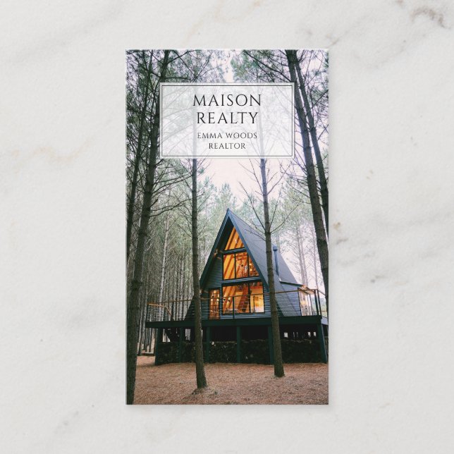 Modern Realtor Real Gods Visitkort (Framsida)