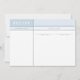 MODERN RECIPE CARD-organisatör - baby blue minimal Tack Kort