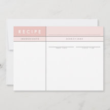 MODERN RECIPE CARD-organisatör blockerar minimal r