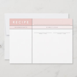 MODERN RECIPE CARD-organisatör blockerar minimal r Tack Kort