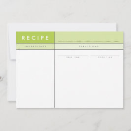 MODERN RECIPE CARD-organisatörsblock - minimalt gr Tack Kort