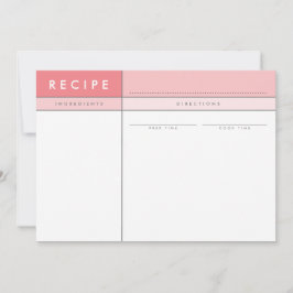 MODERN RECIPE CARD Organizer Block Minimum coral Tack Kort