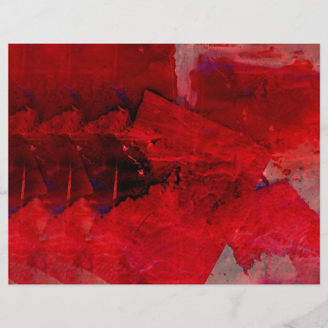 Modern Red Abstrakt Painting Art Flyer (Framsidan)
