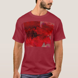 Modern Red Abstrakt Painting Art Tee Shirt
