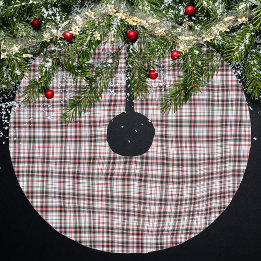 Modern Red and Black Play Mönster Julgransmatta Borstad Polyester
