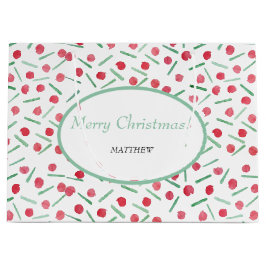 Modern Red and Grönt Boho Mönster