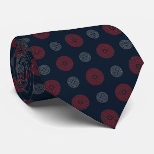 Modern Red and White Art Deco Circles Slips