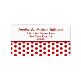 Modern Red and White Polka dots Fraktsedel