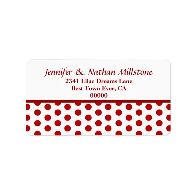 Modern Red and White Polka dots Fraktsedel (Framsidan)