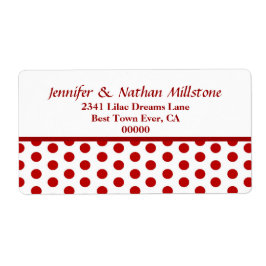 Modern Red and White Polka dots Fraktsedel