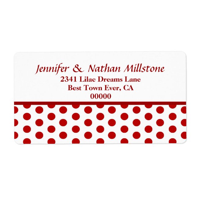 Modern Red and White Polka dots Fraktsedel (Framsidan)