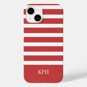 Modern Red and White Rand med Monogram