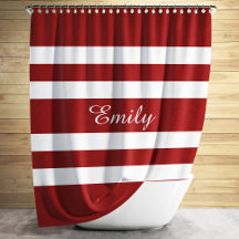 Modern Red and White Stripe Namn