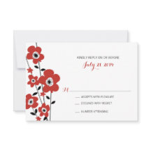 Modern Red Anemone Flower | Bröllop OSA
