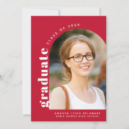 Modern Red Arch 2024 Photo Studenten Meddelande