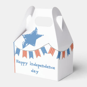 Modern Red Blue Lycklig Independence day Patriotic Presentaskar