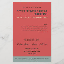 MODERN RED BLUE PHOTO MALL CLASSES WORKSHOP FLYGBLAD