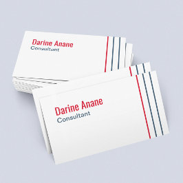 Modern Red & Blue Rand-Professionell Visitkort