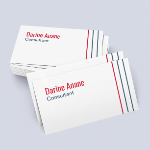 Modern Red & Blue Rand-Professionell Visitkort
