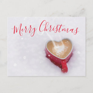 Modern Red Bra Morning God jul Helg Vykort