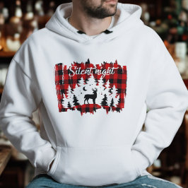 Modern Red Buffalo Play Cute Julgran Hoodie
