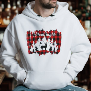Modern Red Buffalo Play Cute Julgran Hoodie