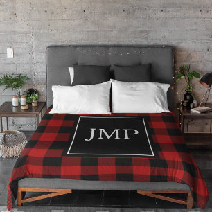 Modern Red Buffalo Play   Personlig initial Fleecefilt