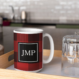Modern Red Buffalo Play | Personlig initial Kaffemugg