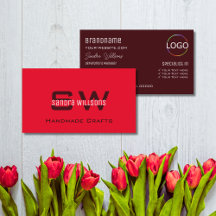 Modern Red Burgundy-Snyggt med Monogram och Logoty