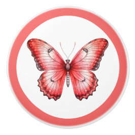 Modern Red Butterfly Söt Girl Girl Girl Girl Girl' Knopp