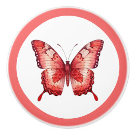 Modern Red Butterfly Söt Girl Girl Girl Girl Girl' Knopp