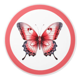 Modern Red Butterfly Söt Girl Girl Girl Girl Girl' Knopp