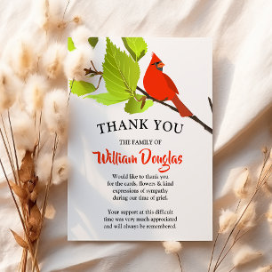 Modern Red Cardinal Funeral Memorial Tack
