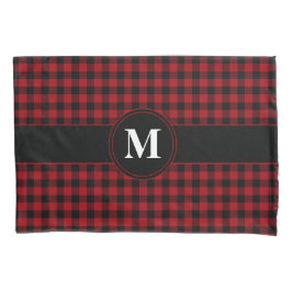 Modern Red Checks Monogram