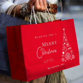 Modern Red Cute God jul träd