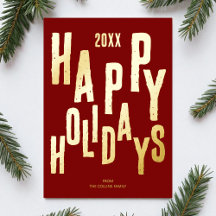 Modern Red Festive Glad helg jul