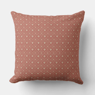 Modern Red Geometric Pattern Throw Pillow  Kudde