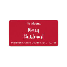 Modern Red God jul Family Namn Adress