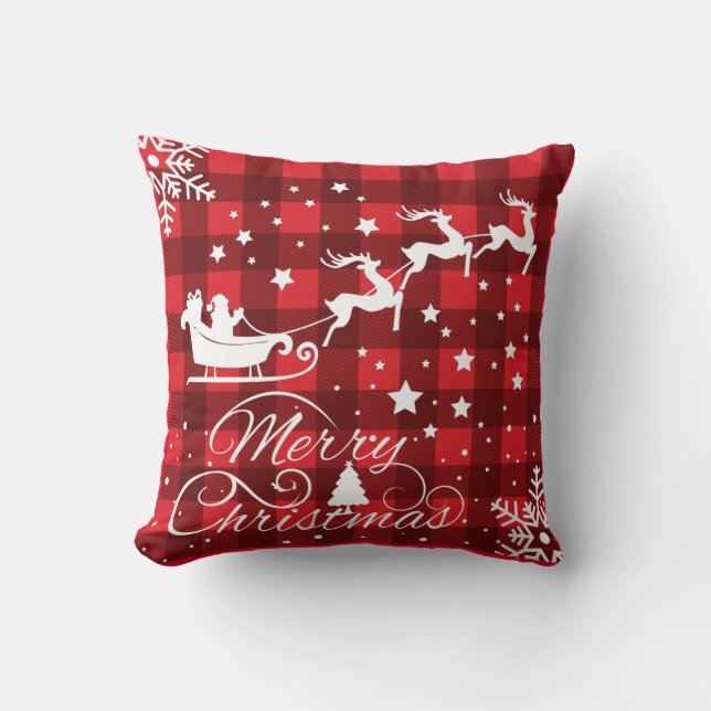 Modern Red God jul Kudde (Framsida)