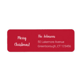 Modern Red God jul Returadress Returadress Etikett