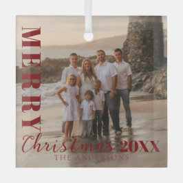 Modern Red God jul-skriptfoto Julgransdekoration