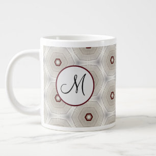 Modern Red Grått Circles Jumbo Mugg
