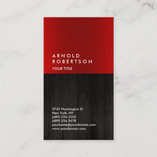 Modern Red Grått Professionell-minimalist Visitkort