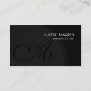 Modern Red Grått Simple Monogram-Affärskort Visitkort