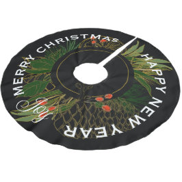 MODERN RED & GRÖNT CHRISTMAS WREATH JULGRANSMATTA BORSTAD POLYESTER