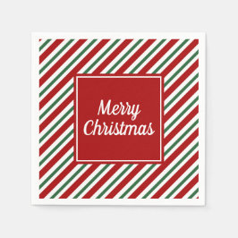 Modern Red Grönt God jul Pappersservett