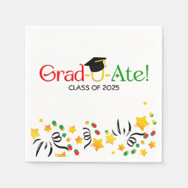 Modern Red Grönt Gult Student Pappersservett