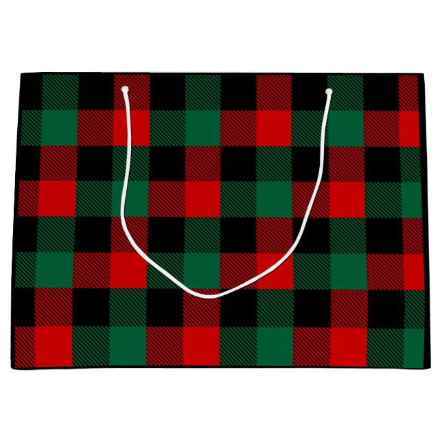 Modern Red Grönt jul Buffalo Play Mönster (Framsidan)