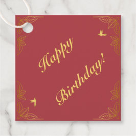 Modern Red Guld 50 Fabulous Birthday Gåvor Etiketter